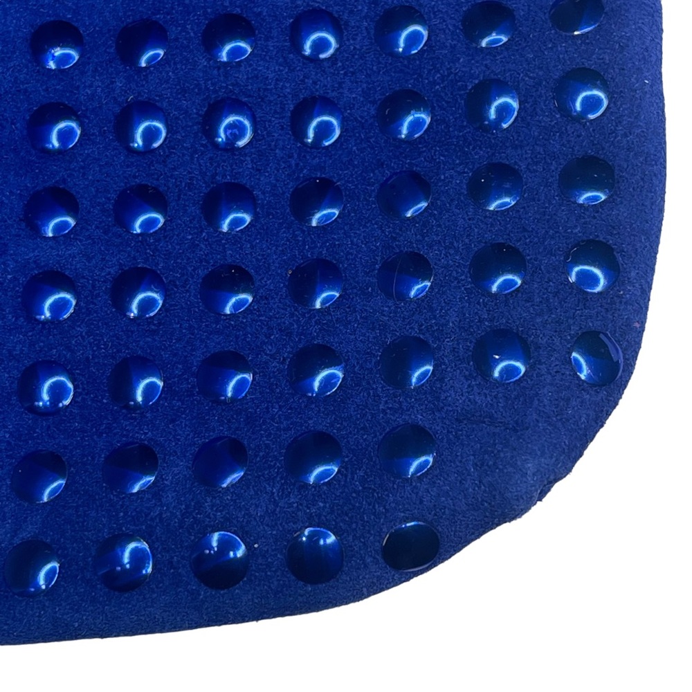 new Kelsi Dagger 𒊹 Cicely Suede Crossbody Bag 𒊹 Cobalt Blue Metallic Dots 𒊹 - Picture 12 of 16